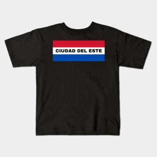 Ciudad del Este in Paraguay Flag Colors Kids T-Shirt